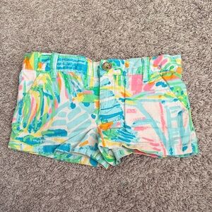 Lilly Pulitzer Colorful Patterned Shorts 5 adjustable waist